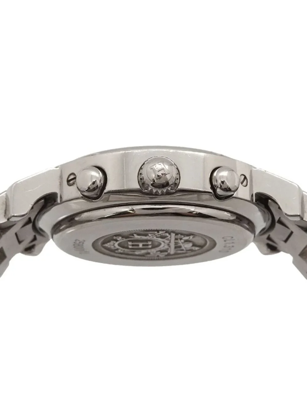 Hermes Clipper Chronograph Vintage Watch Date Black Quartz